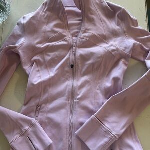 lululemon athletica Light pink peony Zip-Up Bomber Jacket